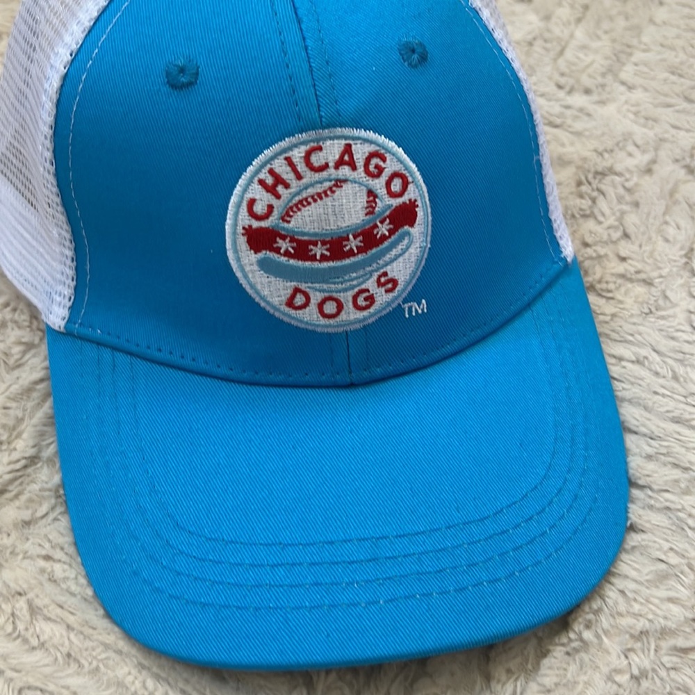 Chicago Dogs blue & white baseball hat trucker cap, New condition